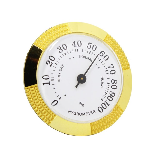 Angelo Puro Kutusu Humidor Nemölçer Higrometre 5 CM Gold