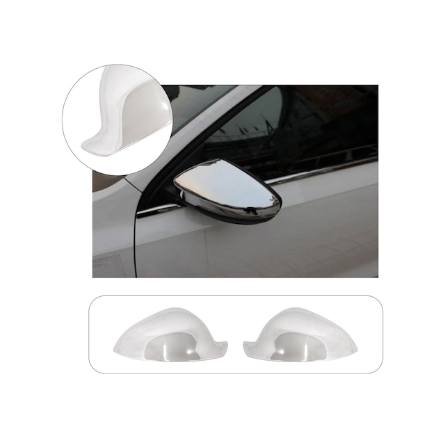 Opel Insignia Uyumlu 2009-2016 Krom Ayna Kapağı 2 Parça Paslanmaz Çelik