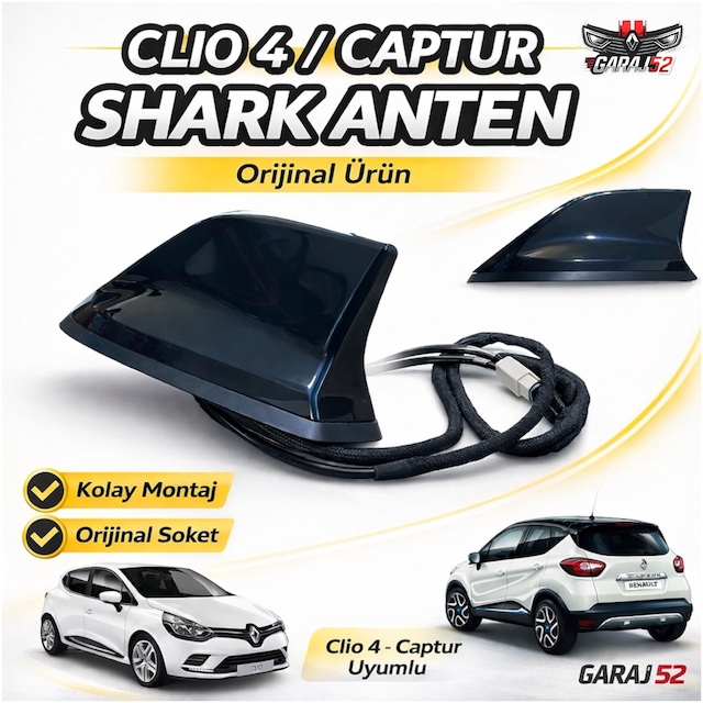 Renault Clio 4 Captur 2013-2020 Balık Sırtı Shark Anten