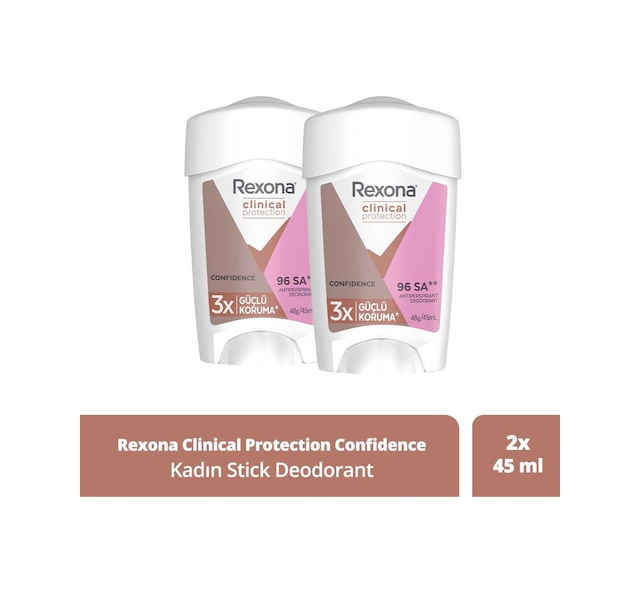 Rexona Kadın Confidence Stick Deodorant 2 x 45 ML
