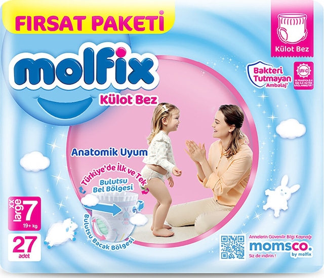 Molfix Külot Bez 7 Numara XXL Fırsat Paketi 27 Adet
