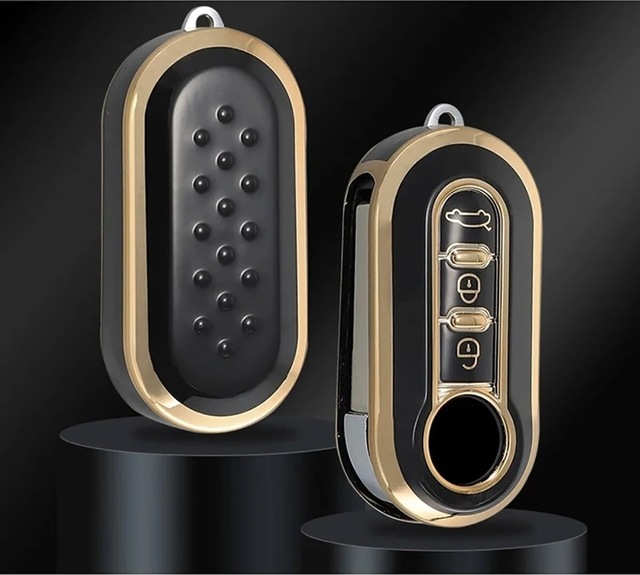 Fiat Uyumlu Uyumlu DOBLO ANAHTAR KILIFI NANO SİYAH GOLD