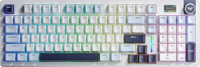 Aula S98 Pro 3 Modlu Rgb Hot Swap Mekanik Star Vector Switch Kablosuz Makrolu Klavye Lacivert