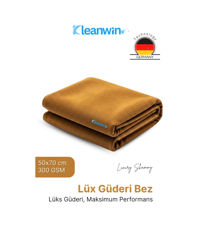 Luxury Shammy Lüx Güderi Bez 50x70cm 300 Gsm Oto Kurulama Bezi Araç Yıkama Ve Cam Temizlik