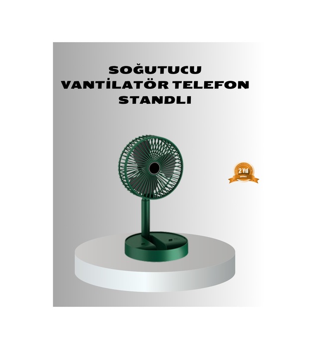 Şarjlı Katlanabilir Mini Fan - 3 Kademe Hız Ayarı Taşınabilir Tasarım