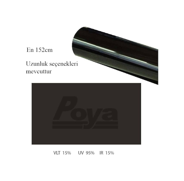Koyu Siyah Cam Filmi 152Cm X 20M - Dark Black %15