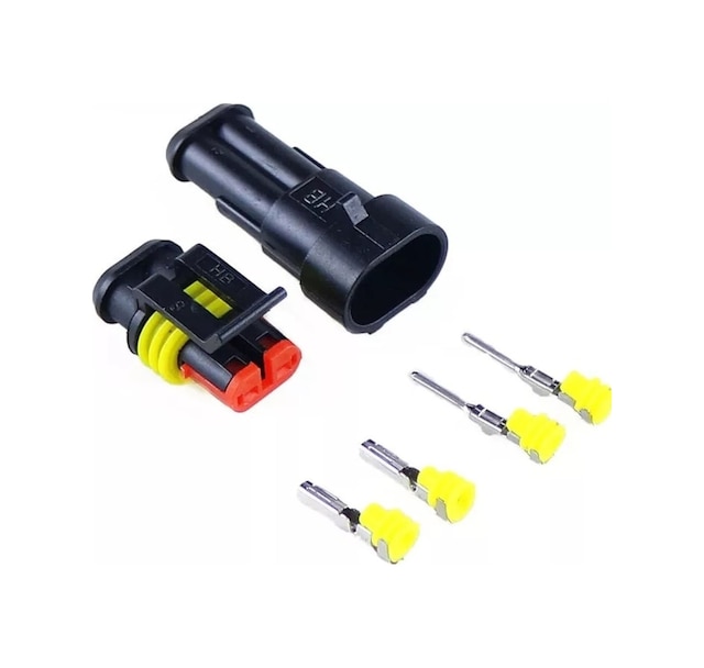5 Adet 2 Pin Süper Seal Konnektör Su Geçirmez Oto Dişi Erkek (552489349)