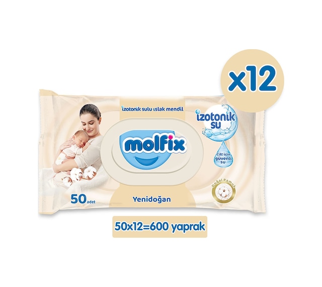 İzotonik Sulu Islak Mendil Yenidoğan 600 Adet Diğer