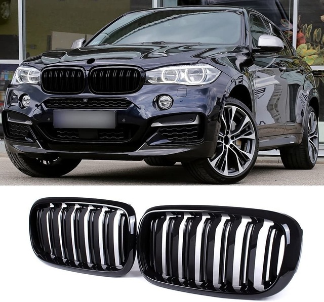 Bmw X5 F15 Böbrek Çift Tırnak Piano Black Parlak Siyah Abs Plast