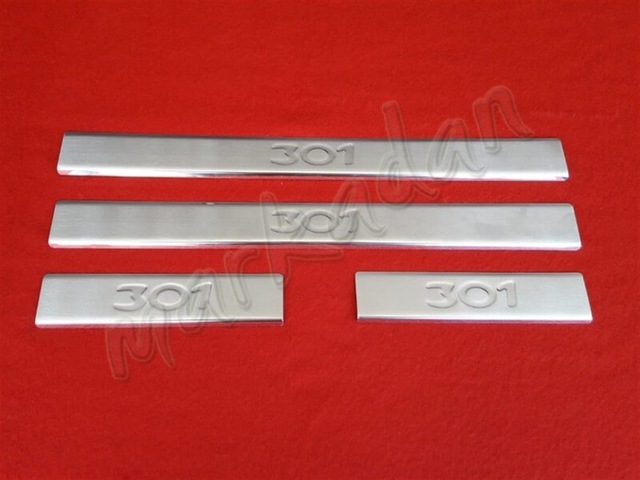 Markadan Peugeot 301 Krom Kapı Eşiği 2012 Sonrası 4 Parça Paslanm