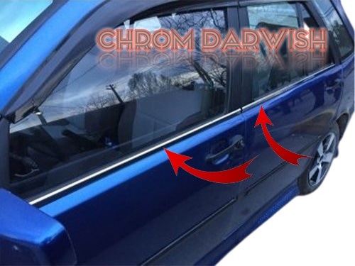 Fiat Tipo -Tempra Krom Cam Çıtası 4 Parça Paslanmaz Çelik