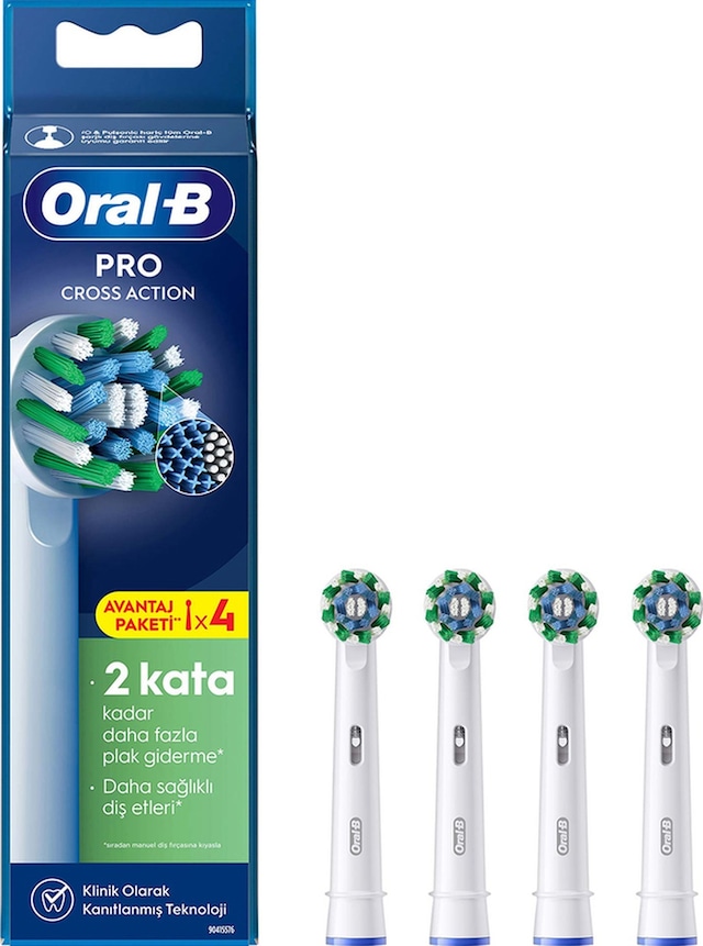 Oral-B Şarjlı Diş Fırçası Yedek Başlığı Cross Action X-Filament 4 Adet Ürün
