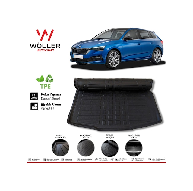 Skoda Scala Bagaj Havuzu 2020 Sonrası 3D Wöller Ultraflex