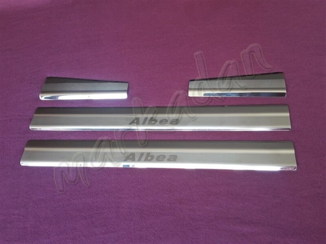 Woc Chrome Fiat Albea Krom Kapı Eşiği 2002-2012 4 Parça Paslanmaz