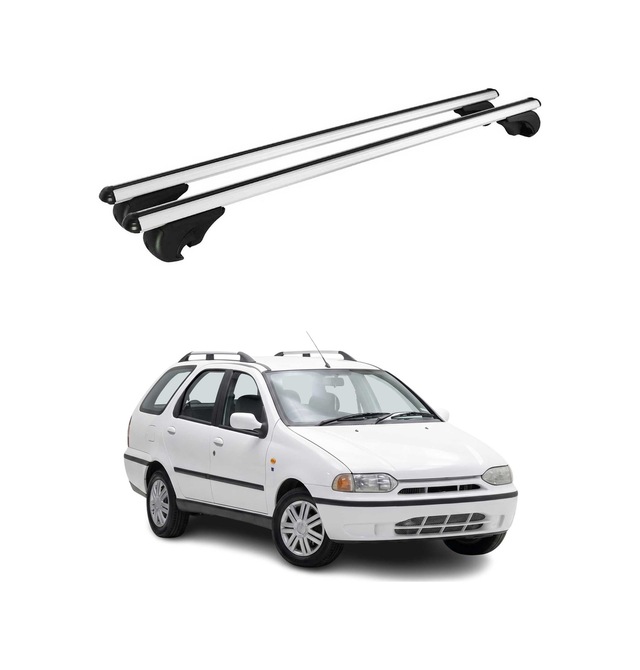 Fiat Palio Weekend 1996-2011 Arası Uyumlu Port Bagaj Taşıyıcı Ara Atkı Alüminyum Gümüş 2 Parça