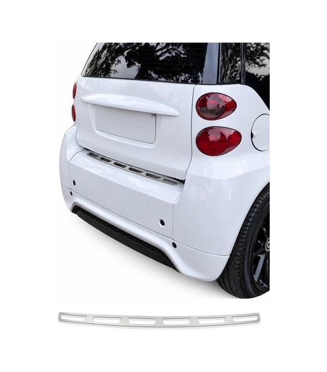 Smart Fortwo Iı W451 2007-2014 Uyumlu Krom Arka Tampon Eşiği Paslanmaz Çelik