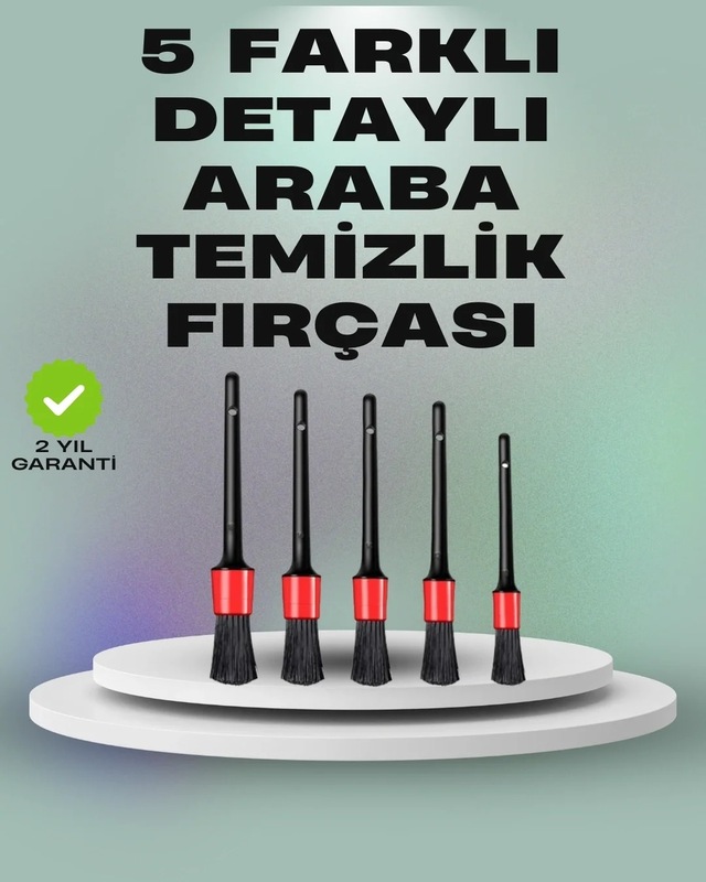 Ers 5'li Araç Temizlik Fırça Seti-detaylı Temizlik İçin Çok Amaçlı Fırçalar
