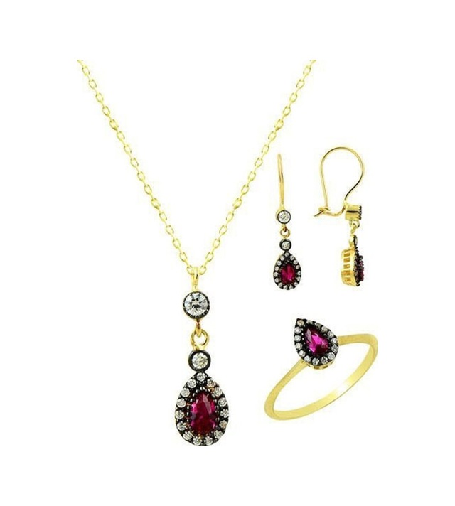 Üçlü Set Pembe Damla 5,86 Gram 14 Ayar Altın