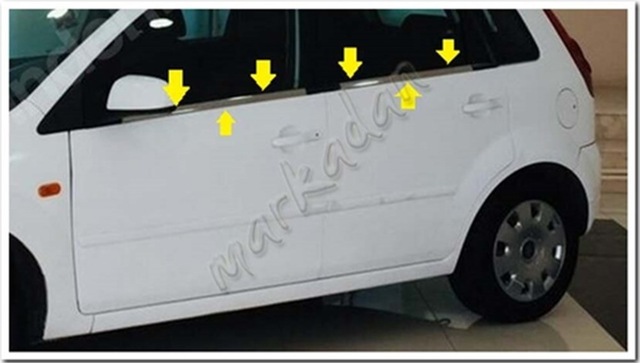 Db Chrome Ford Fiesta Cam Çıtası Nikelajı 2002-2008 4 Parça P.çel