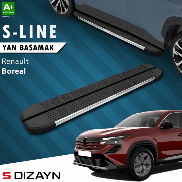 S-dizayn Renault Boreal S-line Krom Yan Basamak 183 Cm 2025 Üzeri A+ Kalite