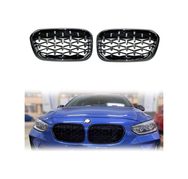 Bmw F20 Diamond Ön Panjur Izgara 2012-2015 Arası Krom-siyah