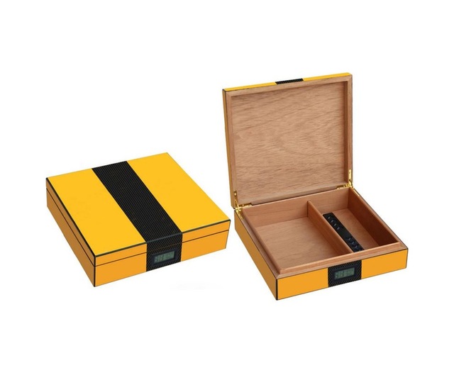 Falconetti Rc60 Sarı Karbon Fiber Humidor Puro Kutusu