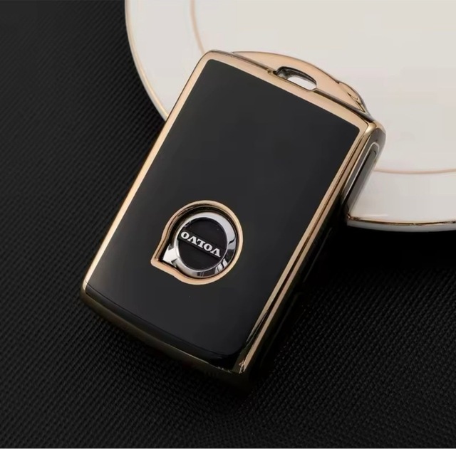 Volvo S90 Siyah-gold Anahtar Kılıfı 2021-2025