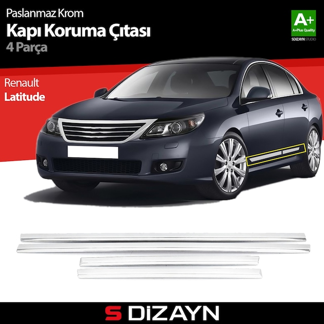 S-Dizayn Renault Latitude Kapı Koruma Çıtası Krom 2011 Üzeri