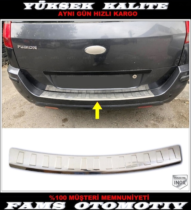 Ford Fusıon Krom Arka Tampon Koruma P.Çelik 2002+