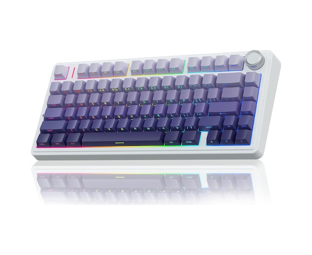 Aula F75 Mekanik Rgb Tkl Seiya Switch Kablosuz Makrolu Hot Swap Klavye Gradyan Mor