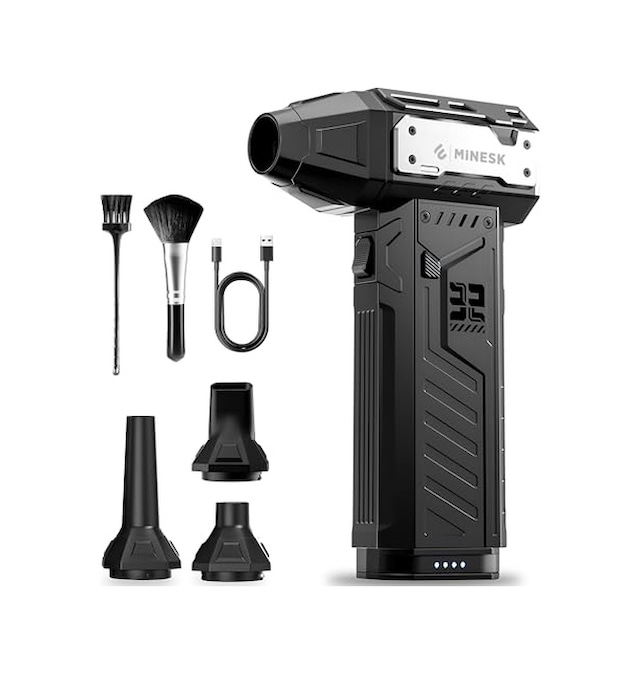 Minesk G320 Turbo Jet Fan Hava Üfleyici - Turbo Modda 320 Gram Hava Üfleme Gücü - Ultra Güçlü Hava Basıncı -taşıma Torbalı Ve Ekstra Nozullu - Çıkarılabilir Batarya Sistemi