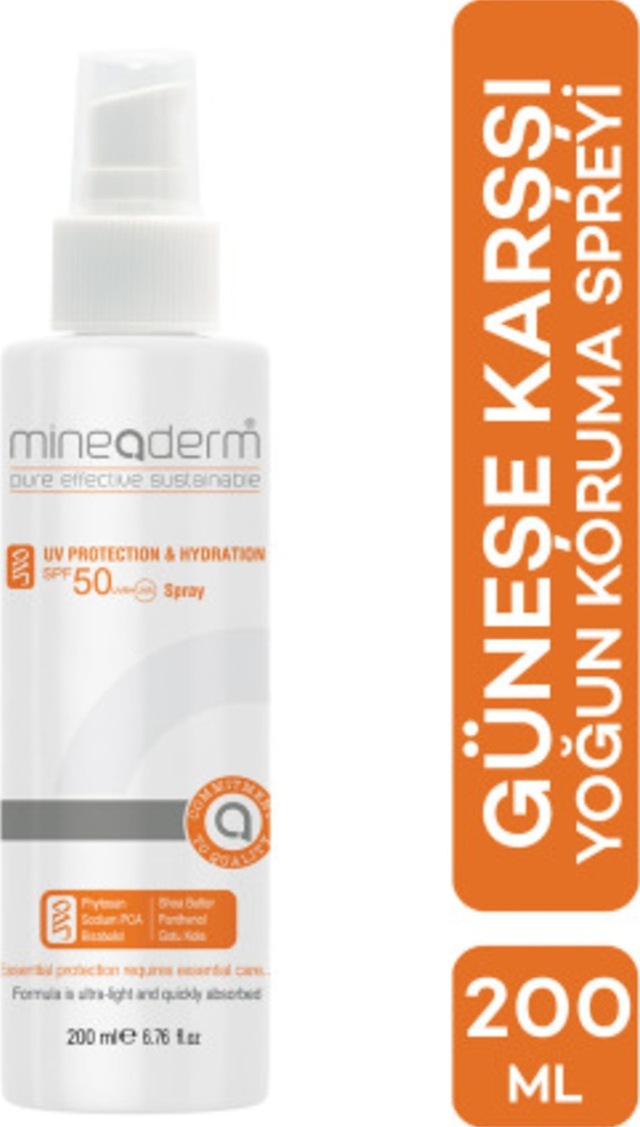 Mineaderm SPF 50 UV Protection & Hydration Güneşe Karşı Yoğun Koruma Spreyi 200 ML