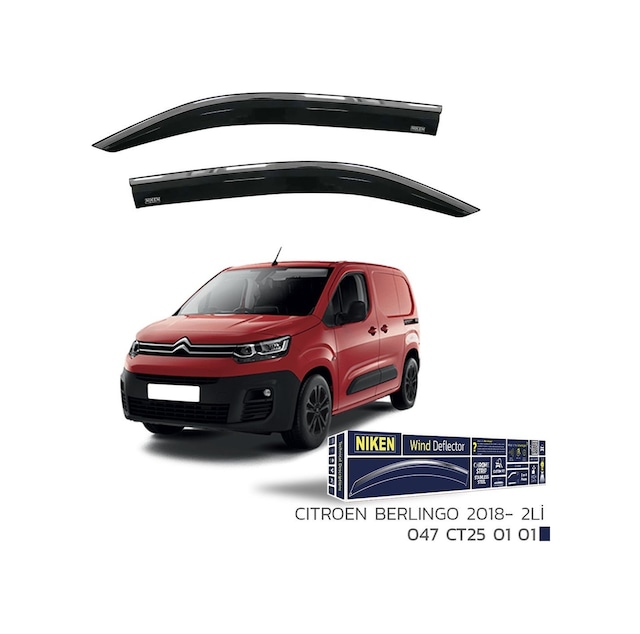 Citroen Berlingo Kromlu 2'li Cam Rüzgarlığı Niken 2019+ Sonrası U