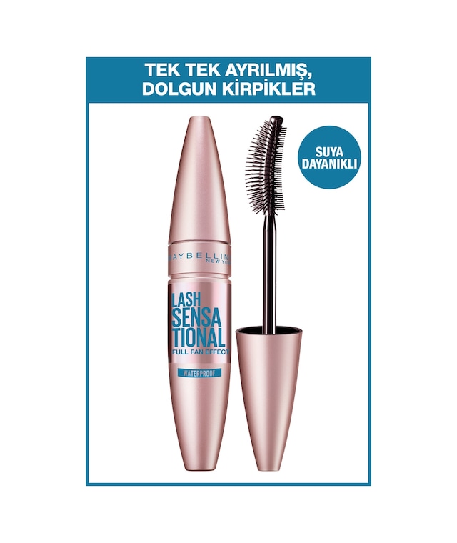 Maybelline New York Lash Sensational Waterproof Maskara Siyah