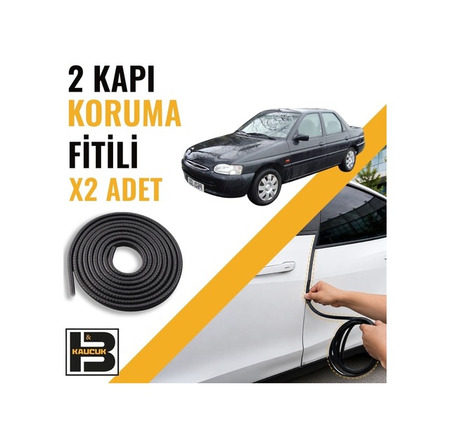 Ford Escort Kapı Koruma Fitili-iki Kapı-siyah-bm1218
