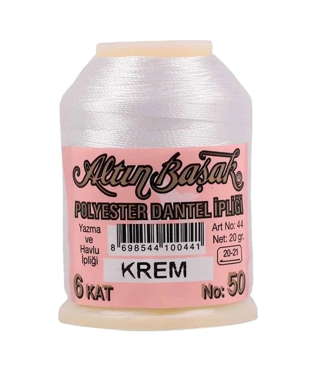 Ers Altınbaşak Oya Ve Dantel İpi 20 Gr - Royaleks - No: Krem