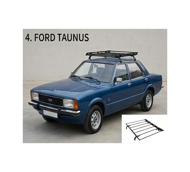 Oluklu Tavan Sepeti Ford Taunus Uyumlu 4 Ayaklı Bagaj Sepeti