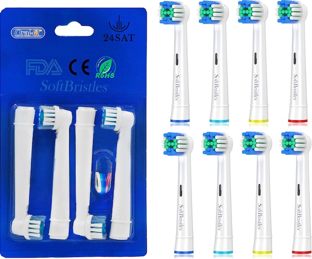 Soft Bristles Oral-B Diş Fırçasına Uyumlu Yedek Başlık 8'li