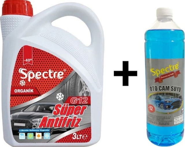 Spectre Süper -40 Antifriz 3 L Kırmızı + -12 Cam Suyu 1 L