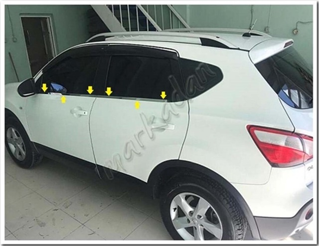 Nissan Qashqai Krom Cam Çıtası 2007-2014 4 Parça Paslanmaz Çelik