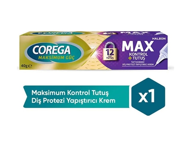 Corega Maksimum Kontrol + Tutuş Yapıştırıcı Krem 40 G
