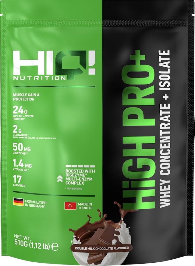 Hıq High Pro+ 510gr Double Mılk Chocolate Flavored