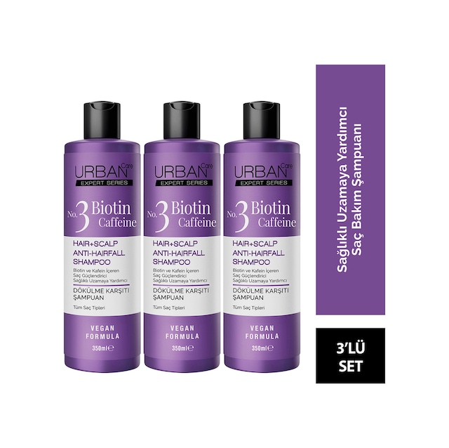 Urban Care Expert Biotin & Kafein Şampuan 3 x 350 ML