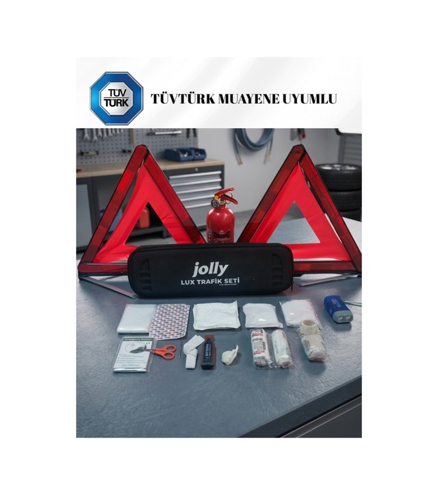 Lüks Trafik Seti-ilk Yardım Seti Çantalı Tüvtürk Muayene Uyumlu - 867126360