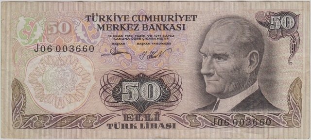 6. Emisyon 50 Lira J06 Çok Temiz+