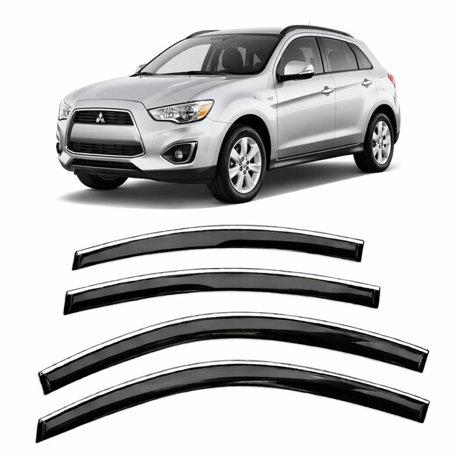 Mitsubishi Asx 2010 2022 Slim Krom Cam Rüzgarlığı 4 Parça
