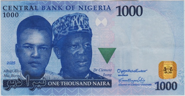 Nijerya 1000 Naira 2025 Çok Çok Temiz+