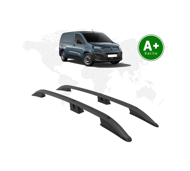 Citroen Berlingo Panelvan Tavan Çıtası Uzun Şasi 2024 Model Ve Sonrası Siyah
