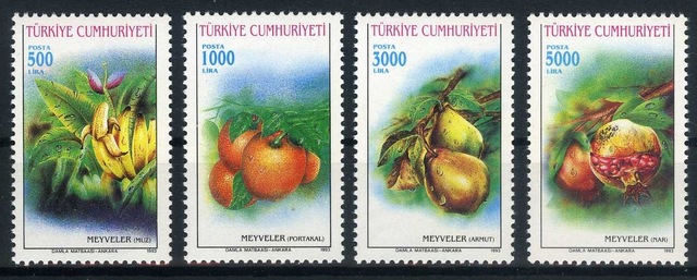 Pul Koleksiyonu,meyveler Konulu Pul Serisi,asb-meyv-700 Teşhir Ürün