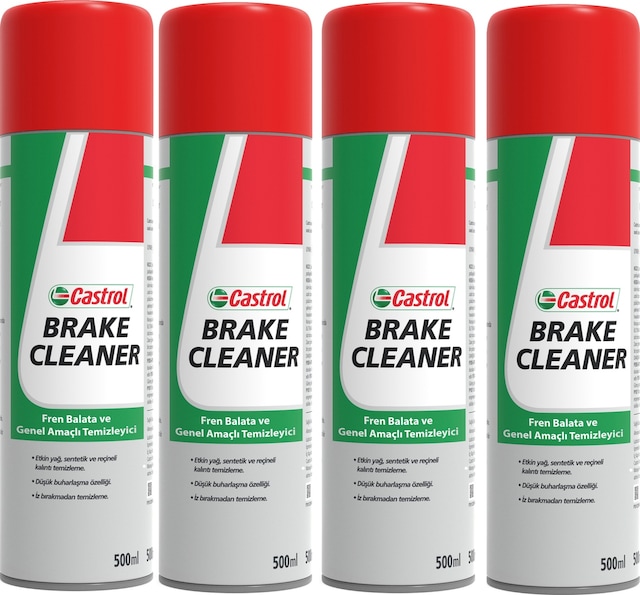 Castrol Brake Cleaner Fren Balata Ve Genel Temizleme Spreyi 500 Ml 4 Adet Üretim Yılı 2024